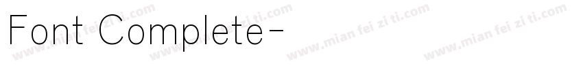 Font Complete字体转换